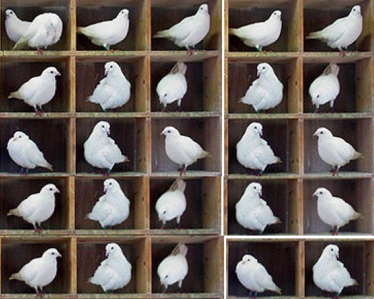 The pigeon hole effect